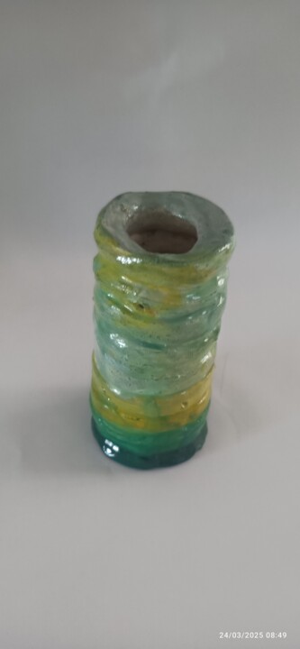 Bougeoir vert 雕塑, 4.7x2 in