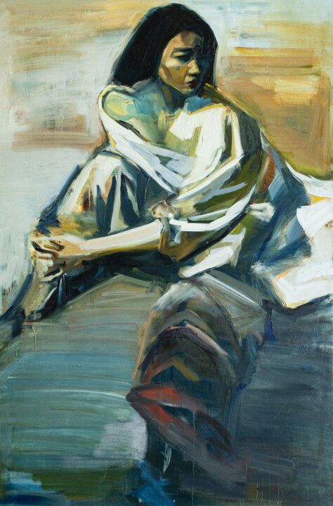 The Listening 绘画, 47.2x31.5 in