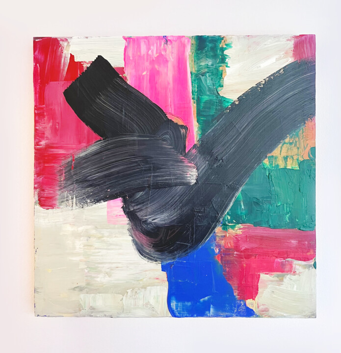 "Black Check" başlıklı Tablo Zoran Marjanovic tarafından, Orijinal sanat, Akrilik Ahşap panel üzerine monte edilmiş