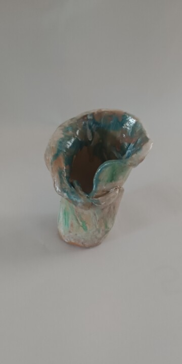 Bougeoir marbré vert 雕塑, 3.7x1.6 in