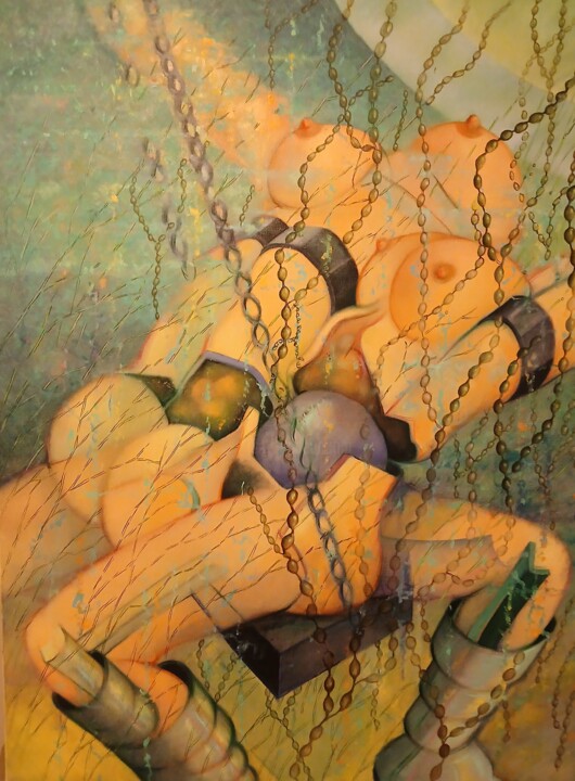 Amour enchaîné Pintura, 43,3x33,5 in