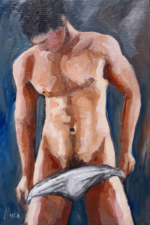 Locker room 3 绘画, 9.5x6.3 in