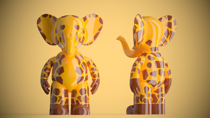 Babolex giraffe classic collection safari art toy 雕塑, 19.7x7.9 in