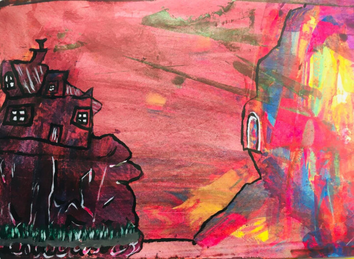 绘画 标题为“Vie western” 由Aristide Ngotta, 原创艺术品, 丙烯