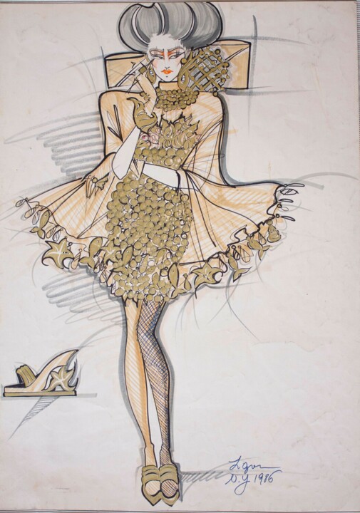 Fortuna Dress 图画, 23.6x16.5 in