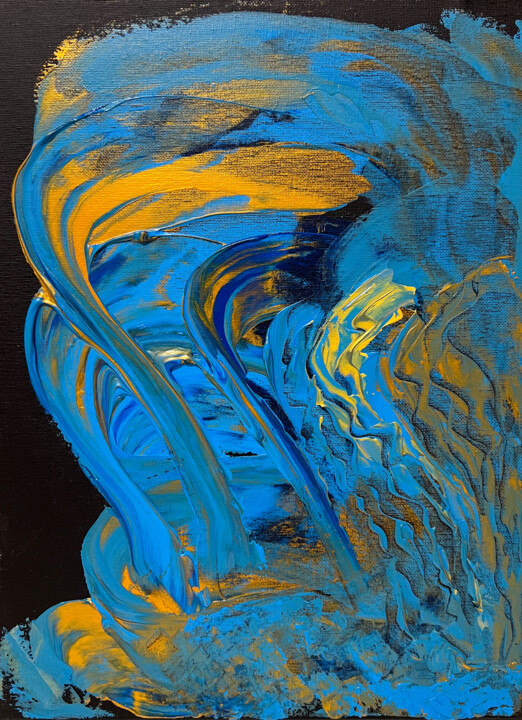 The reeds rustled, the trees bent,… 绘画, 15.8x11.8 in