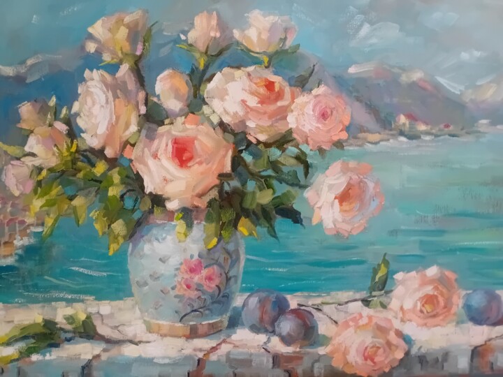 Italian coast Malarstwo, 15,8x19,7 in