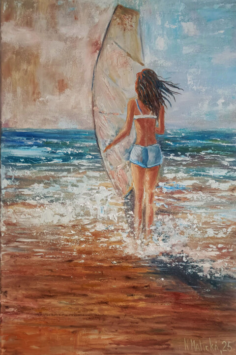 "Step into the Wave" – Bold Energy of the Ocean,40х60 Malarstwo, 23,6x15,8 in
