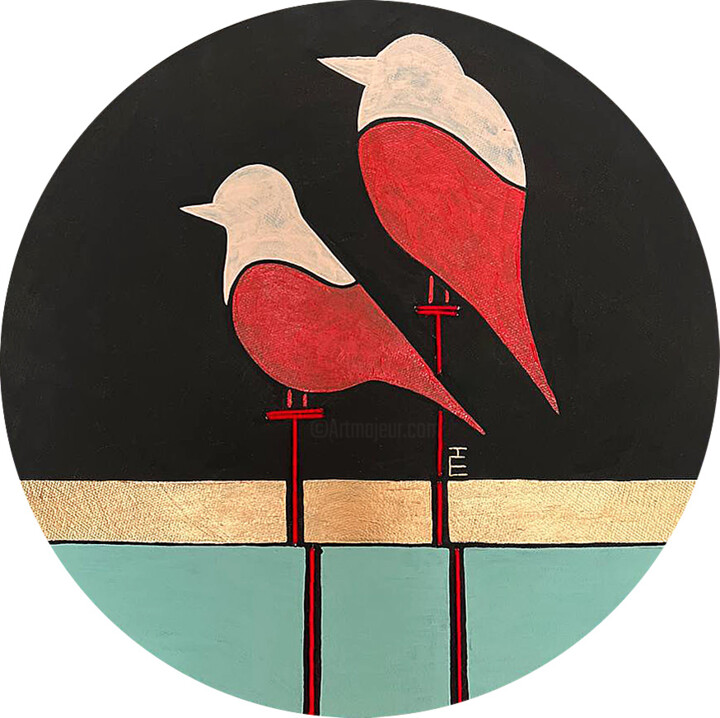 Birds / 5 绘画, 11.8x11.8 in