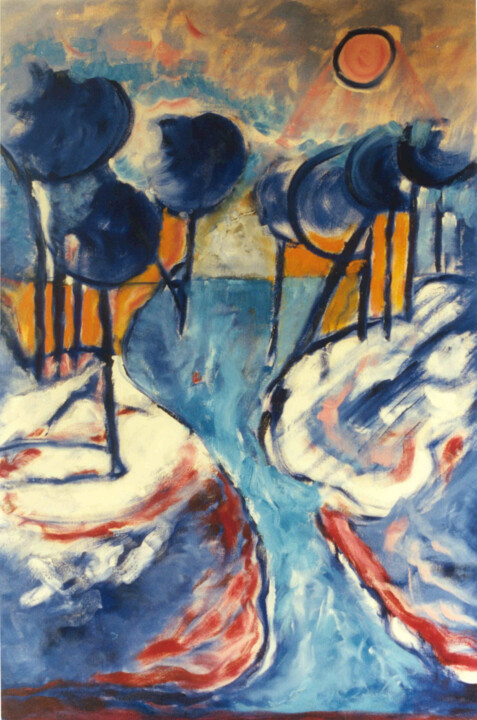 Landscape adrift 绘画, 51.2x37.8 in