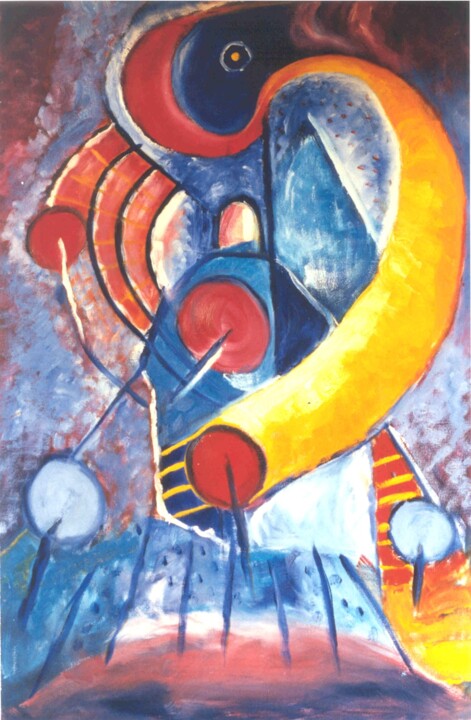 Landscape in absortion 绘画, 51.2x37.8 in