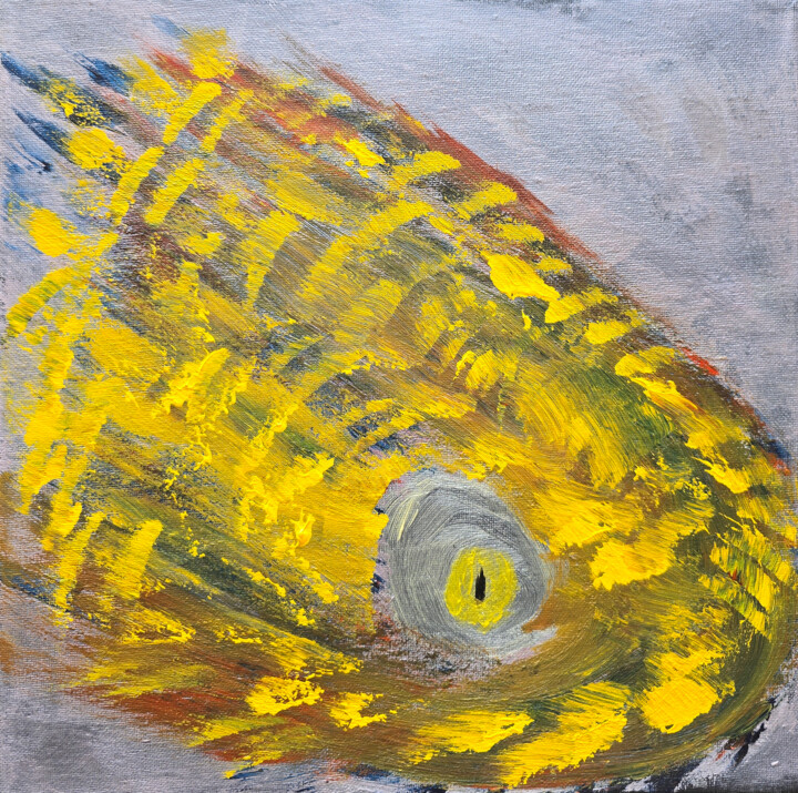Snake Head 绘画, 11.8x11.8 in