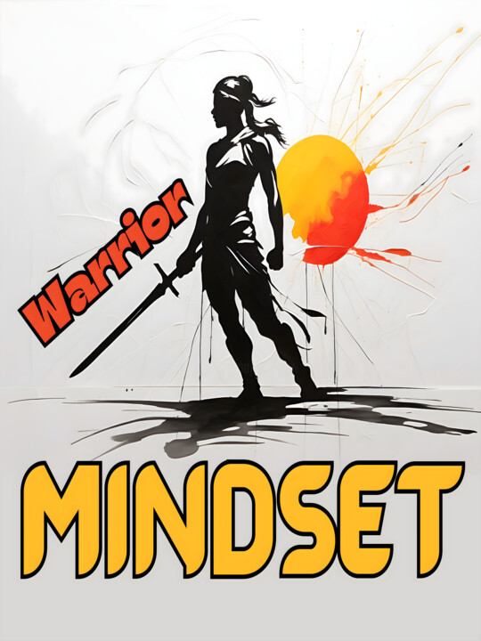 Warrior Mindset Minimalist Abstract Motivational Wall Poster 数字艺术