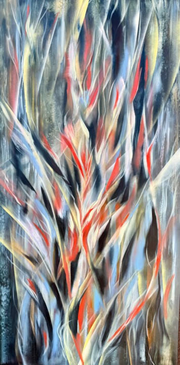 Black Bird of Paradise I 绘画, 48x24 in