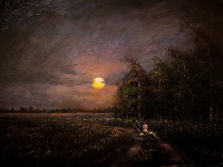 Лунная поездка Painting, 11.8x15.8 in