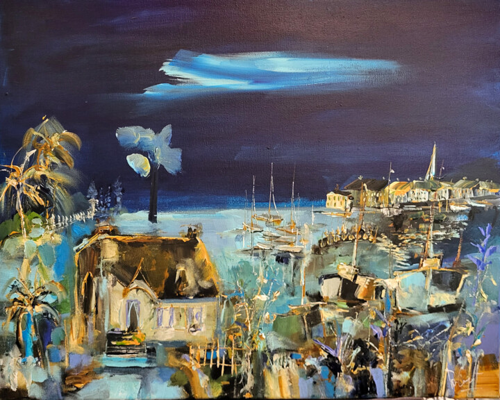 Peinture intitulée "Un tour du monde in…" par Muriel Cayet, Œuvre d'art originale, Acrylique Monté sur Châssis en bois