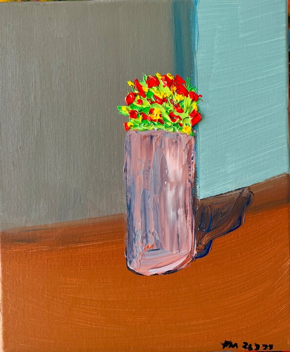 Spring Flowers 绘画, 11.8x9.8 in