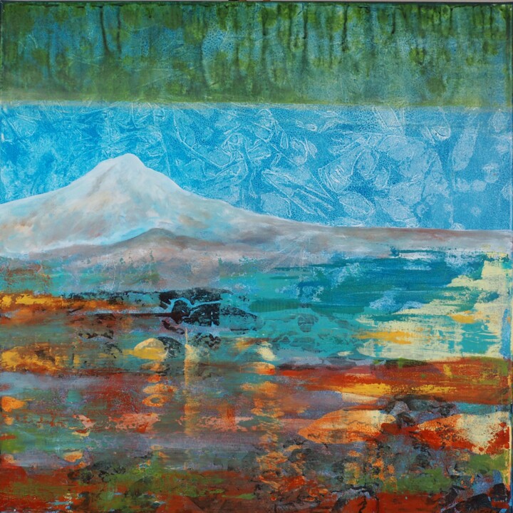 Der weiße Berg 绘画, 31.5x31.5 in