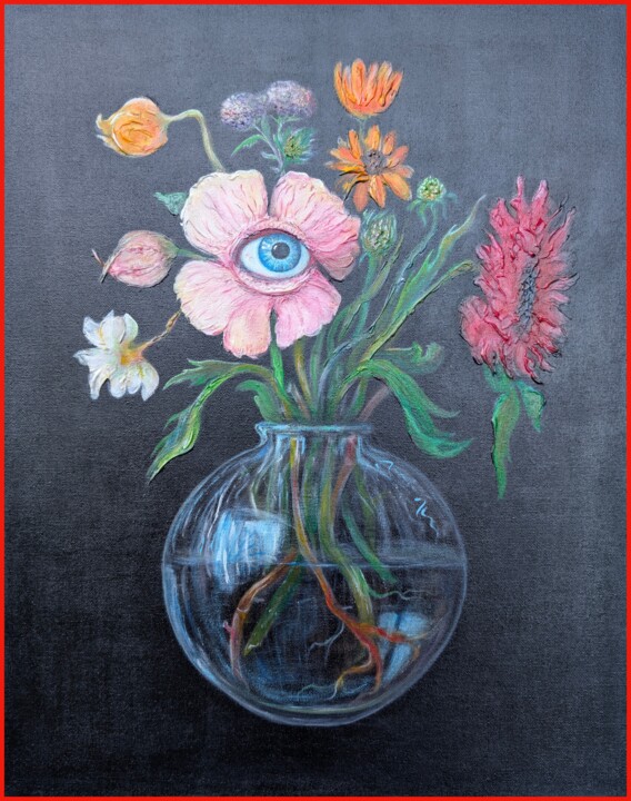 Well look "Contemplation" (or "First Glance"). Painting, 19.7x15.8 in