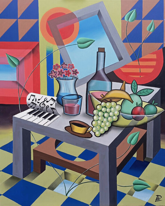 Bodegó amb música Painting, 45.3x35.4 in