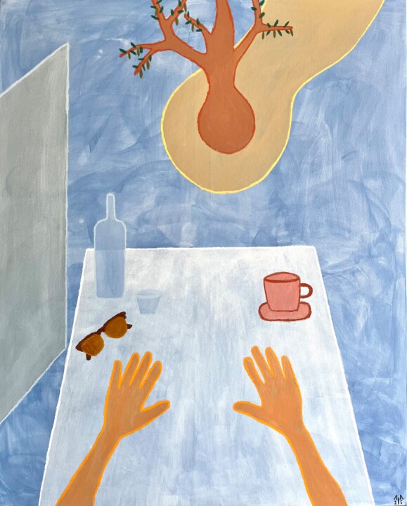 Morning 绘画, 47.2x39.4 in