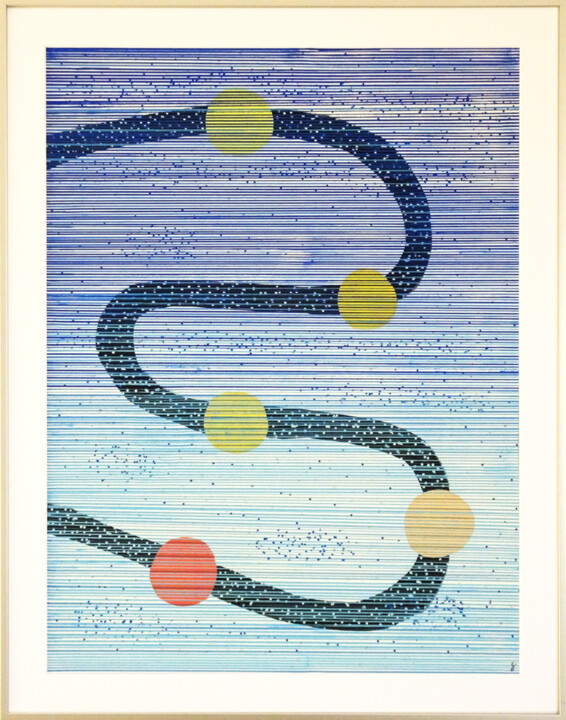 Géométrie en transparence 绘画, 24.8x18.9 in