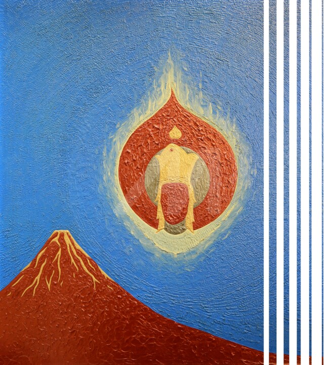 THE BOOK, oil and acrylic painting on canvas 绘画, 25.6x21.3 in