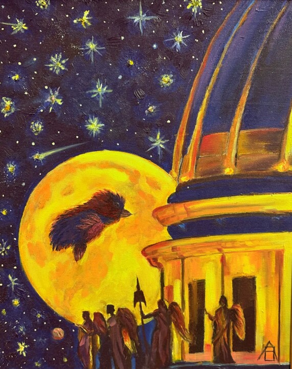 Утконос. Полет над Исаакием Pittura, 19,7x15,8 in