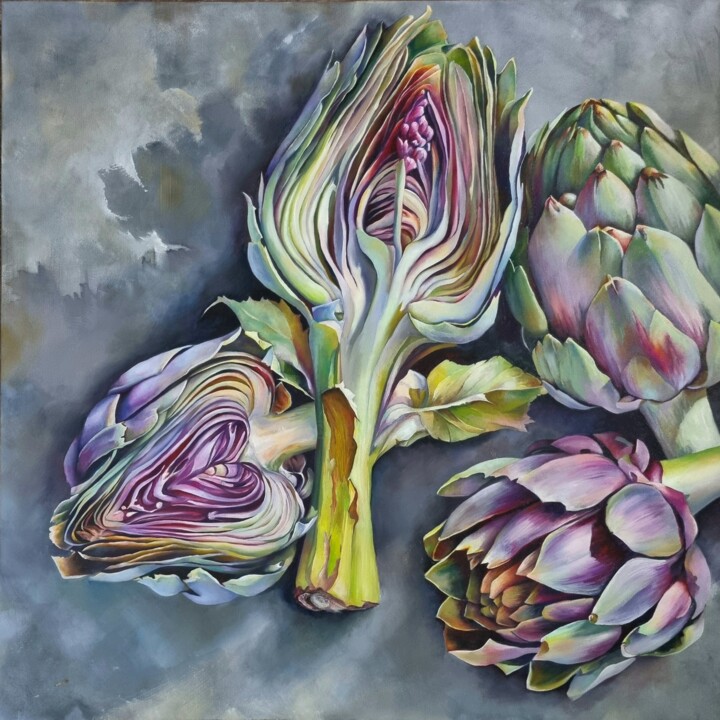ArtichokeD Malerei, 35,4x35,4 in
