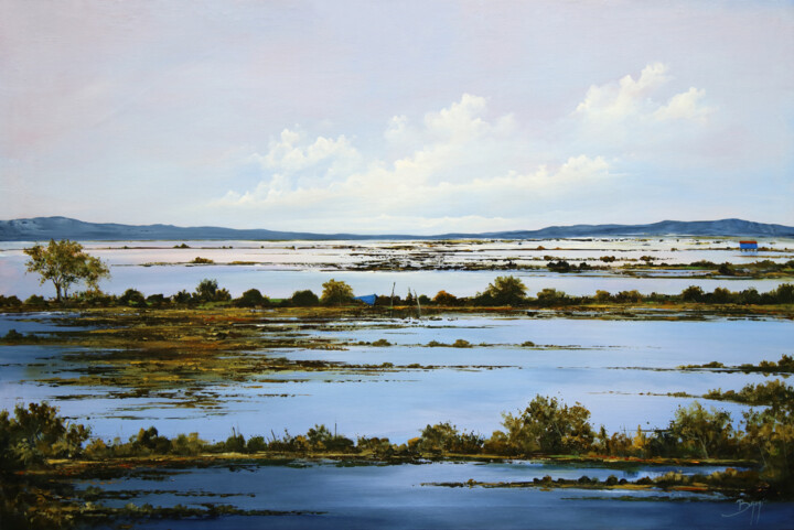 Mémoires d'un paysage khmer Peinture, 31,5x47,2 in