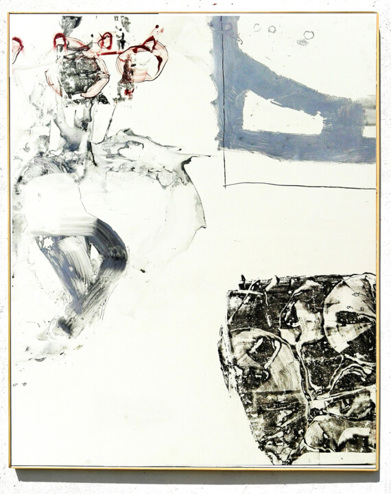 Painting titled "Untitled 77" by Massimo Quadrelli, Original Artwork, Acrylic Mounted on Wood Stretcher frame