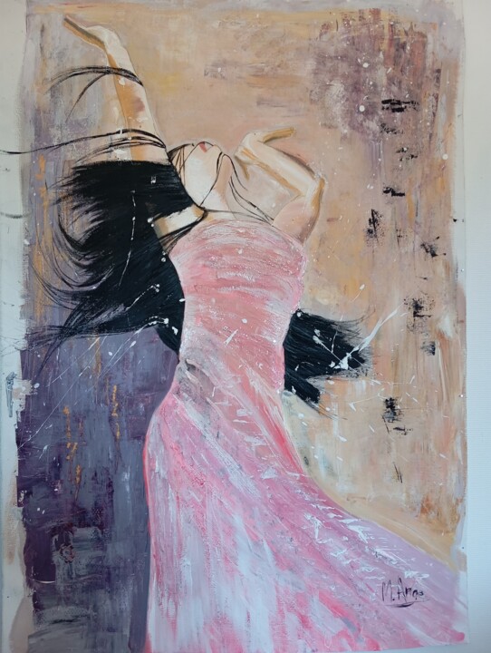 la femme qui danse Schilderij, 78,7x39,4 in