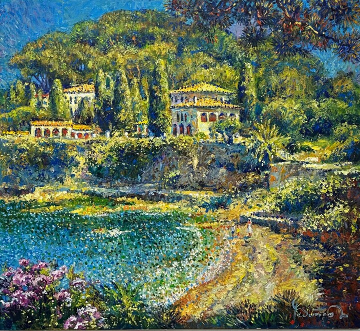Azure coast dream Painting, 35.4x39.4 in
