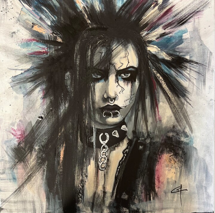 Échos du Chaos 绘画, 15.8x15.8 in