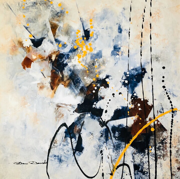 Painting titled "Ambiance ténue" by Dam Domido, Original Artwork, Acrylic