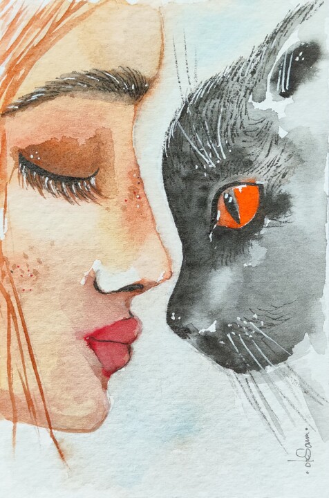 Without Words 绘画, 5.9x3.9 in
