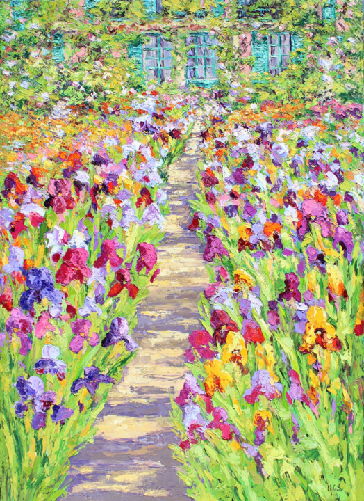 Картина под названием "The Spirit Of Monet" - Kristen Olson Stone, Подлинное произведение искусства, Масло