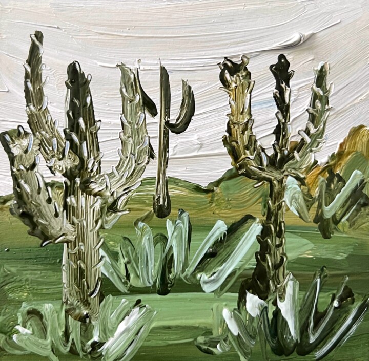 Saguaro cactus Tablo, 3,9x3,9 in