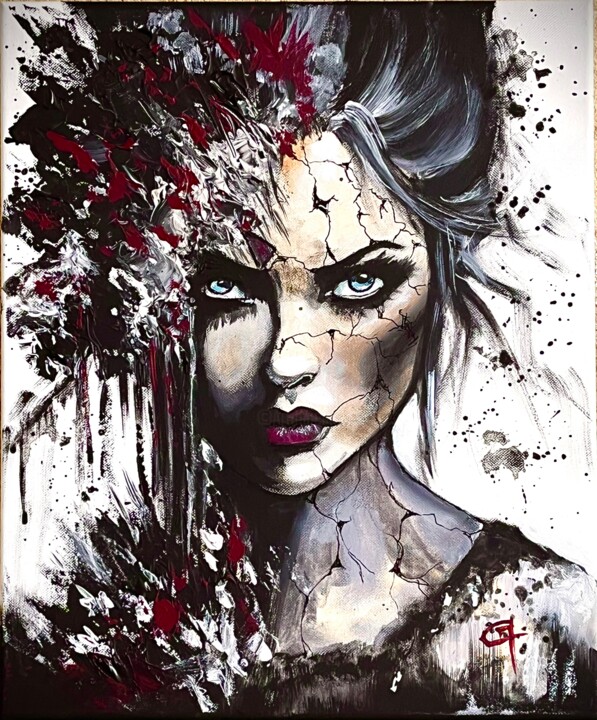 Fragments de l’âme 绘画, 18.1x15 in