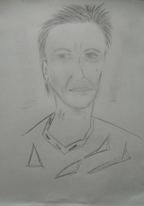 Dessin intitulée "Paco" par Claudie Savelli (CLAUDIE-SAVELLI-CLAUDIA), Œuvre d'art originale, Crayon