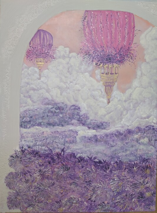 Lavender Passage 绘画, 31.5x23.6 in