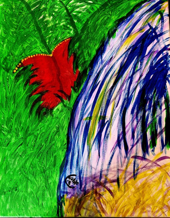 Peinture intitulée "Harmonie der Elemen…" par Noel, Œuvre d'art originale, Acrylique