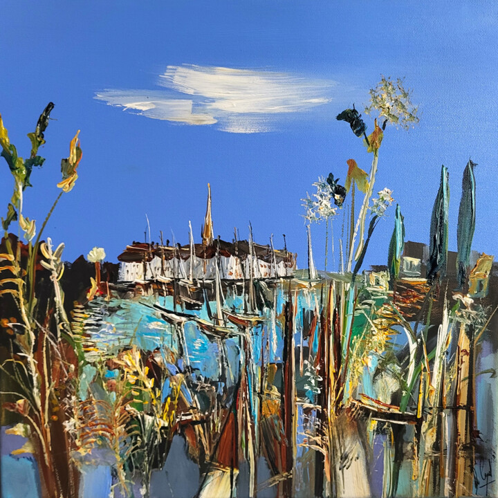 Peinture intitulée "Les sources princip…" par Muriel Cayet, Œuvre d'art originale, Acrylique Monté sur Châssis en bois
