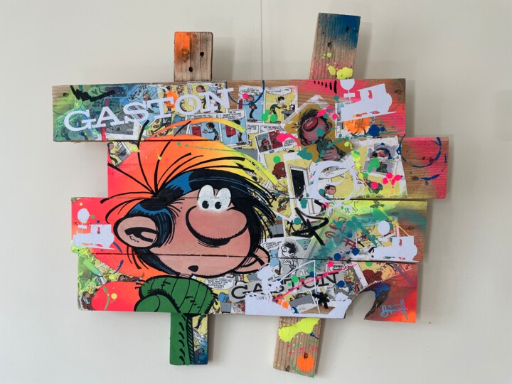 Tableau POP Art Gaston Lagaffe Tablo, 20,1x22,4 in