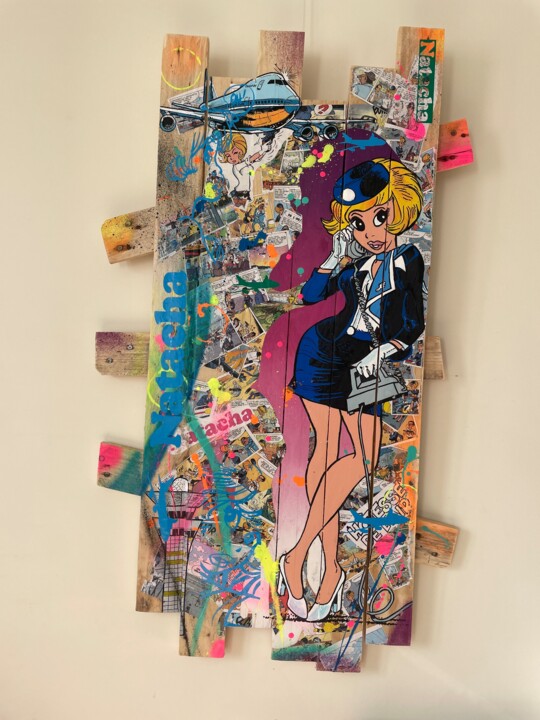 Tableau POP Art NATACHA 绘画, 37.4x21.3 in