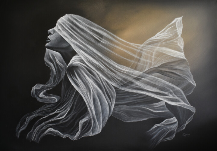 "Chosen Blindness" 绘画, 27.6x39.4 in