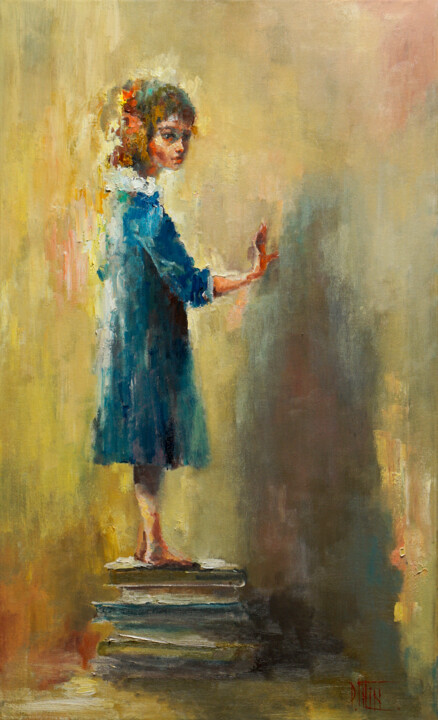 books read Schilderij, 35,4x21,7 in
