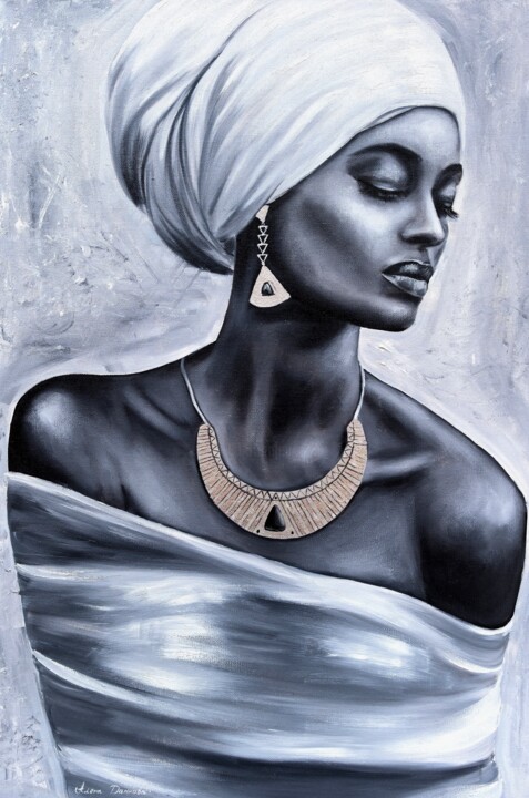 Painting with silver in gray tones monochrome 绘画, 23.6x17.7 in