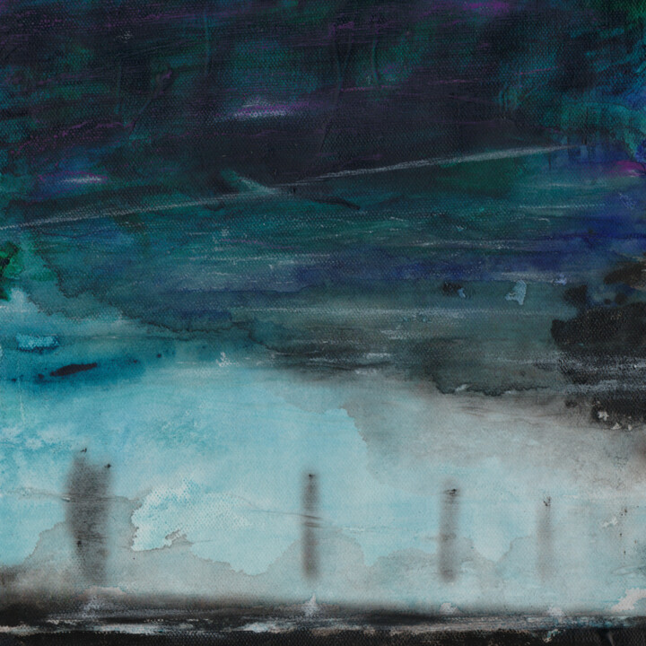 #325, acrylique sur toile, 25x25cm "... un peu plus" 绘画, 9.8x9.8 in