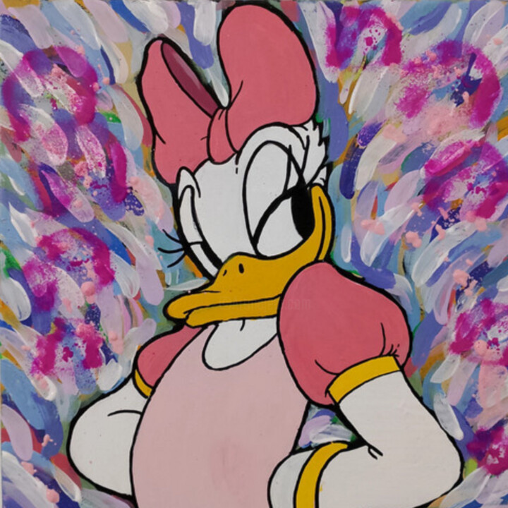 Paperina ammiccante - Flirty Daisy Duck 绘画, 11.8x11.8 in